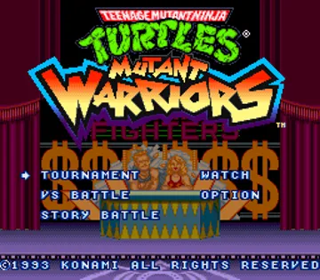 Teenage Mutant Ninja Turtles - Mutant Warriors (Japan) screen shot title